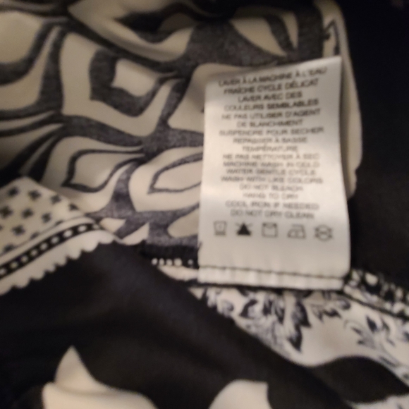 Rachel Zoe Black and White Floral Wide Leg Pants - Picture 9 of 10